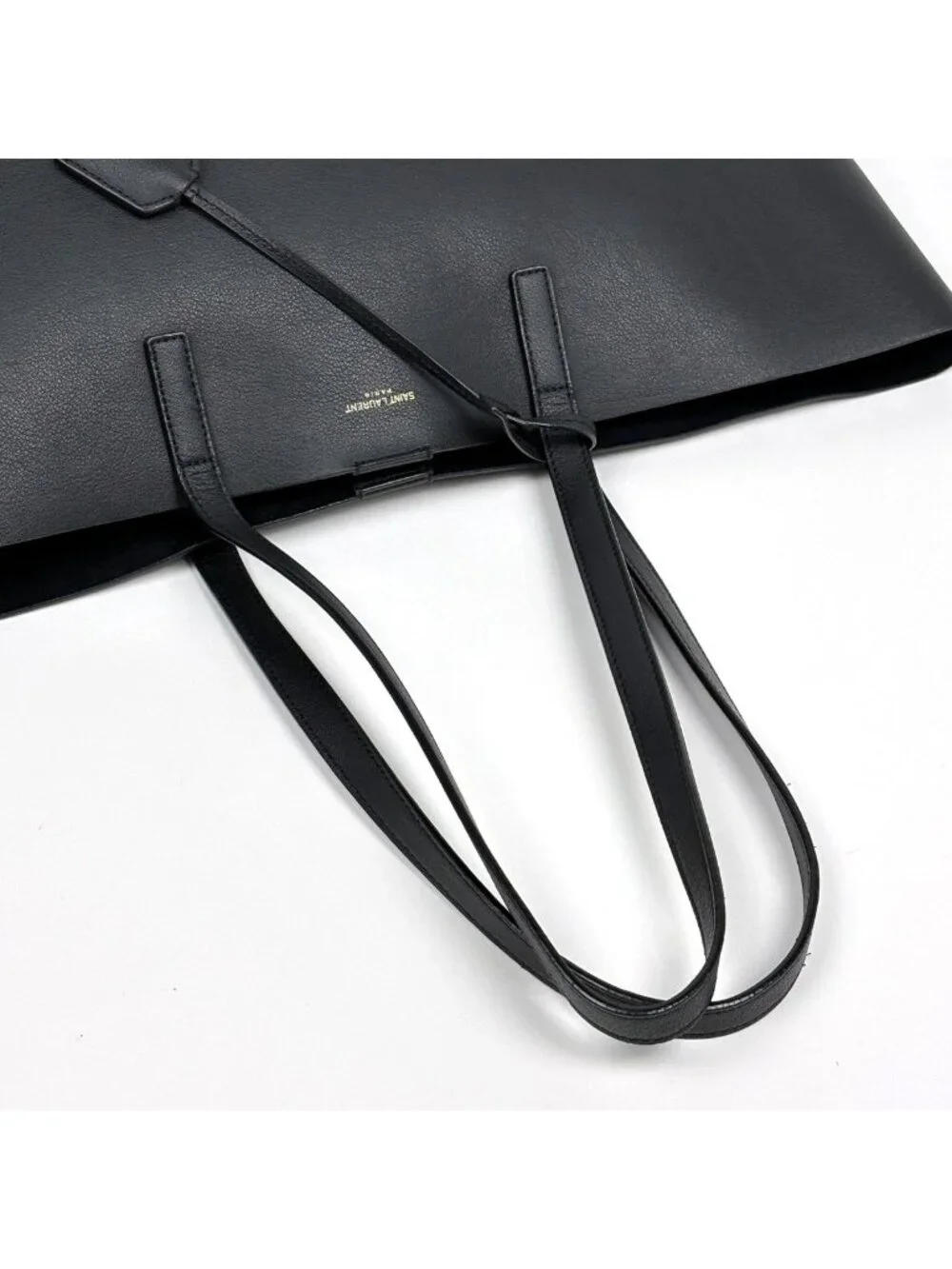 Saint Laurent Paris Shopping Tote Bag Leather Black
